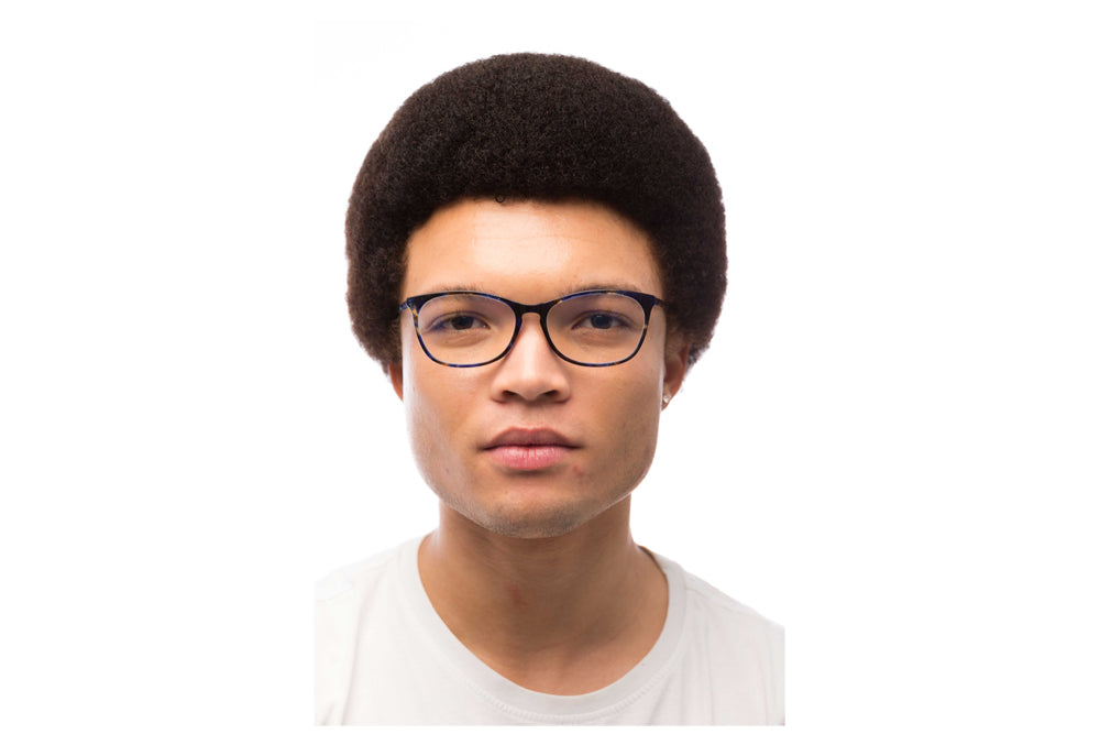 Man Wearing Galaxy Computer Glasses