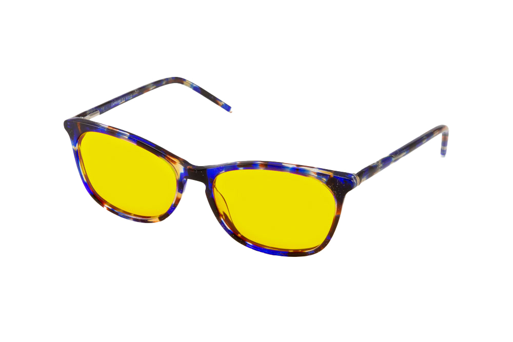 Galaxy Light Sensitivity Glasses Prescription Angled View